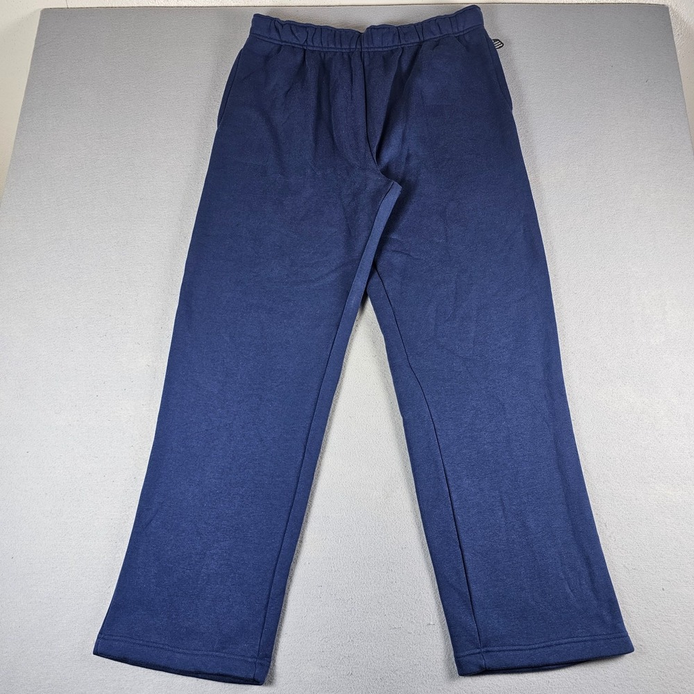 Xersion Classic Fleece Sweatpants Mens Large Navy Blue Open Bottom Pant NWT